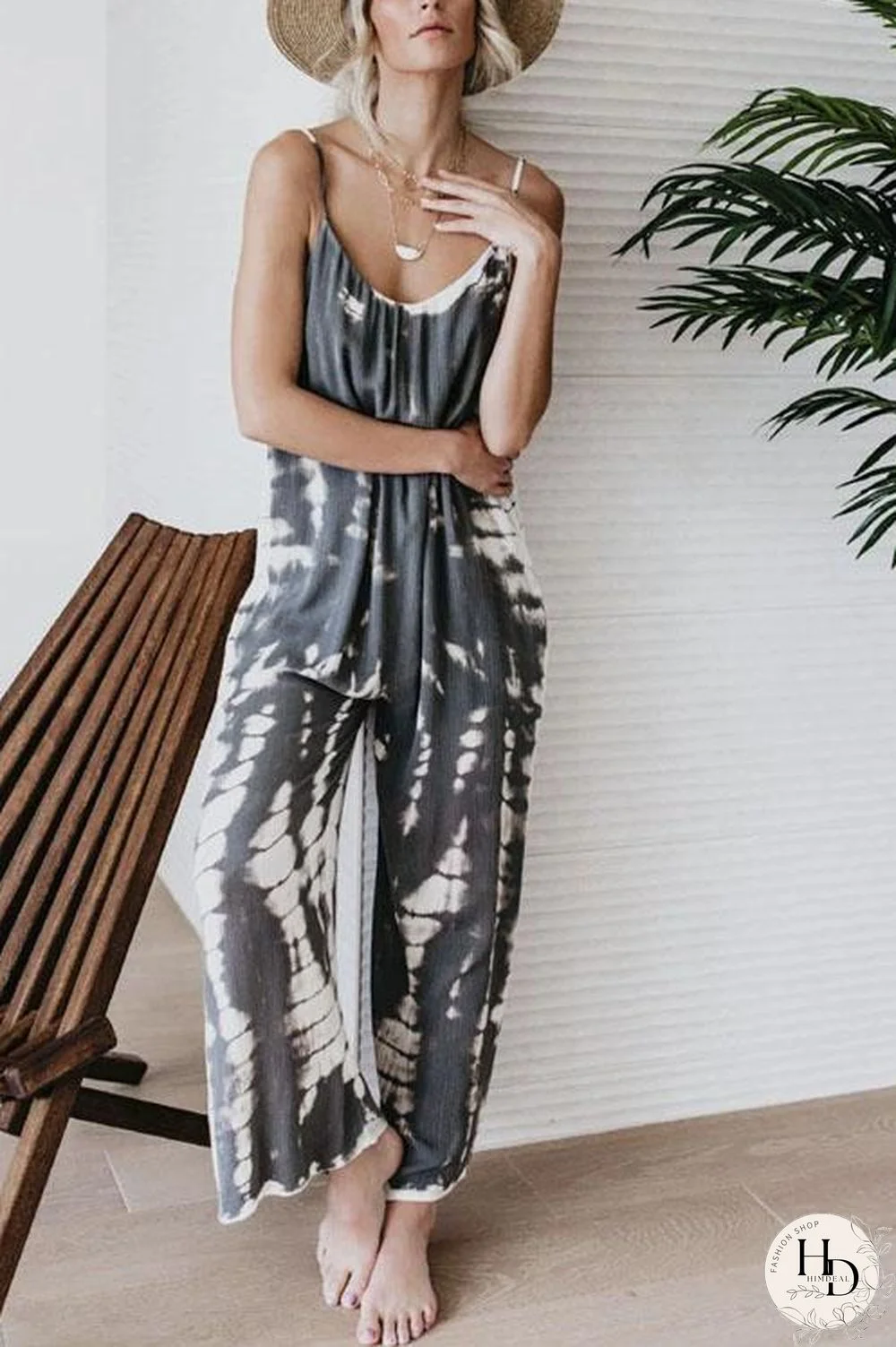 Tie Dye Wide Leg Jumpsuit