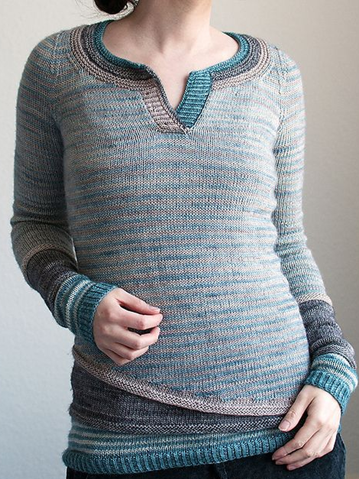 Striped Wool Blend Casual Women's Sweaters