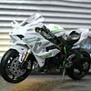 Kawasaki H2R Motorcycle Model With Engine Startup, Throttle Control, And Exhaust Spray Simulation, Die-Cast Bike, Ideal Gift For Men