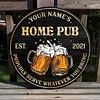 Home Pub Customized Tin Painting / Wooden Painting (Round 12*12 inches)