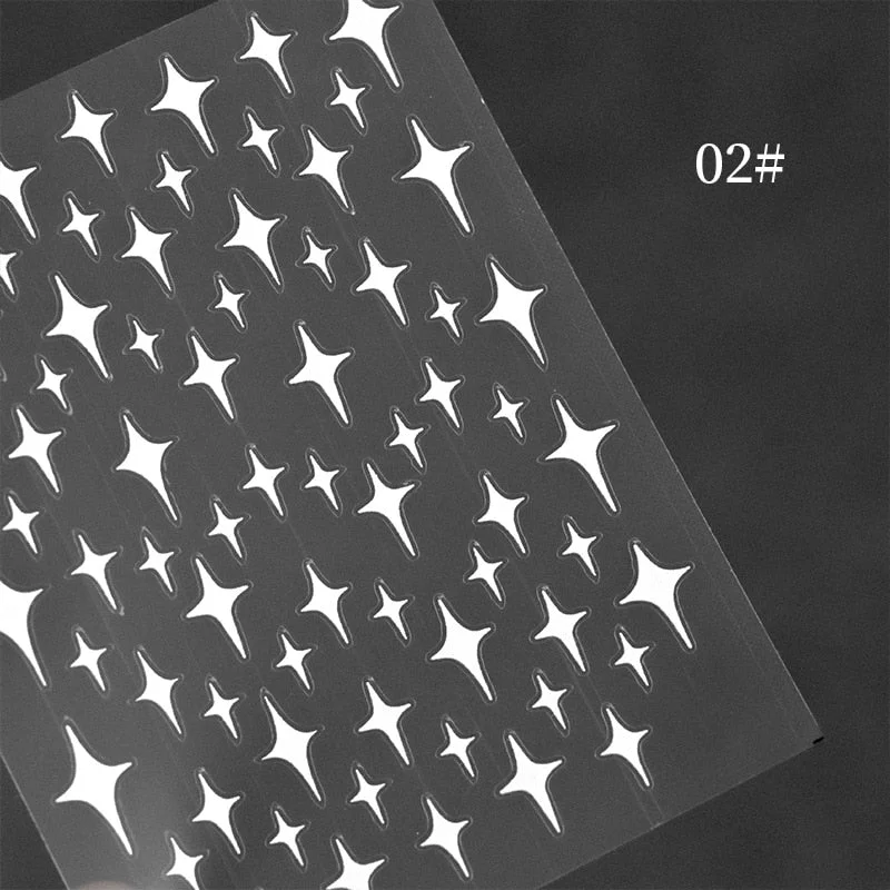 1PC 3D Nail Stickers Valentines's Day Heart Love Self-Adhesive Slider Letters Nail Art Decorations Stars Decals Manicure Tool-Nail Inspo