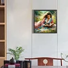 Diamond Painting-DIY Round Part AB Drill Girl Reading Book(45*45CM)