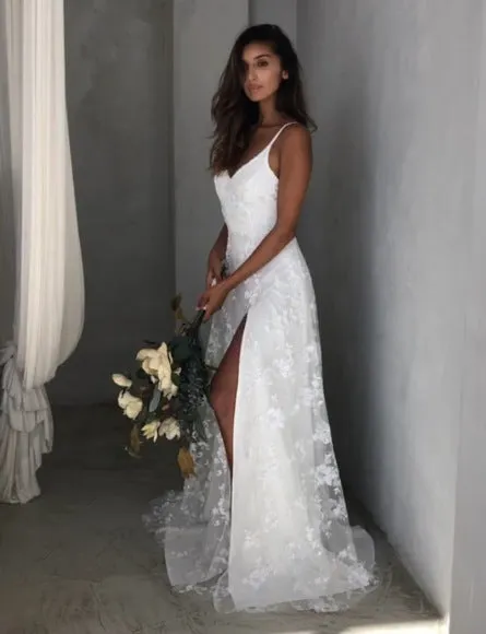 Brownm Sexy Sleeveless Lace Sling Long Dress
