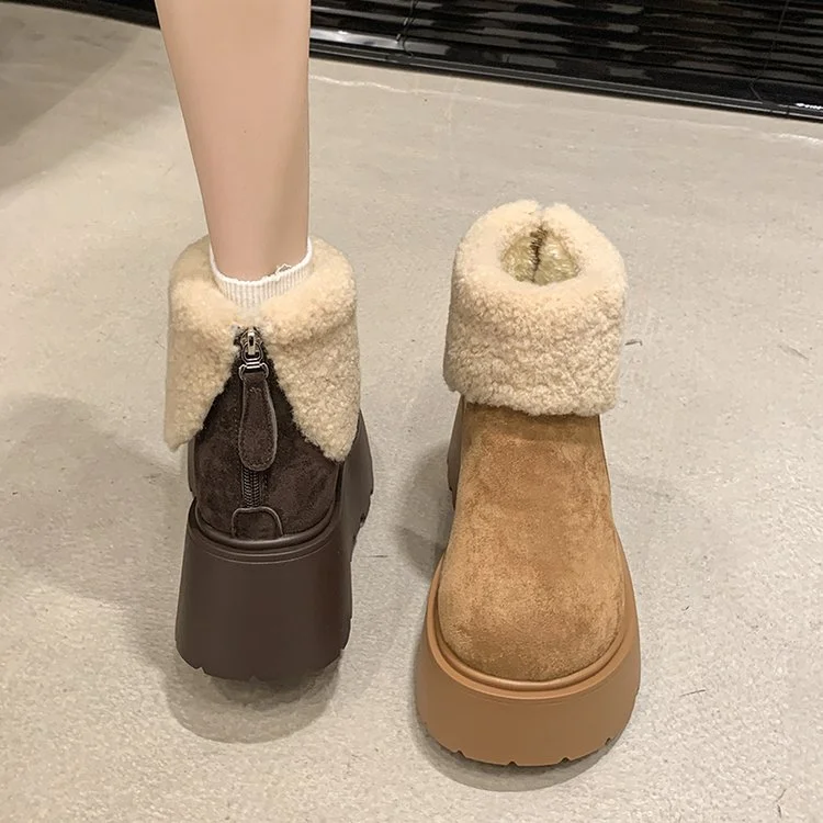 Yyvonne Integrated Snow Boots Plus Velvet Low Help Thickened Velvet Outside The Northeast Wear-Resistant Anti-Slip Thick-Sed Thick-Solvable Winter Cotton Shoes