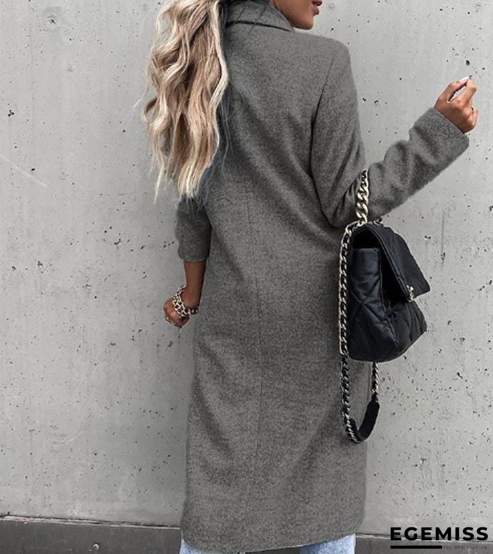 Autumn and Winter Long Suit Collar Woolen Coat Coat Coat | EGEMISS