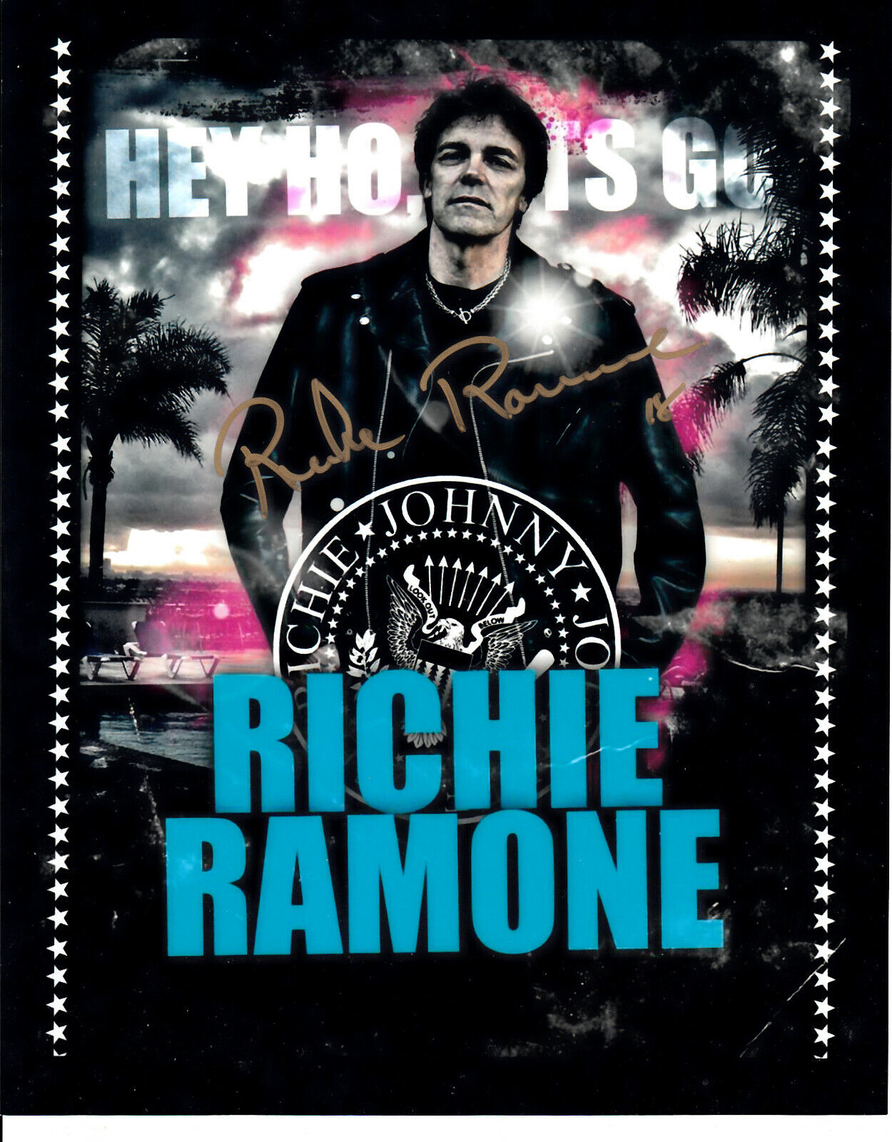 THE RAMONES Richie Ramone DRUMMER Autograph Signed 8x10