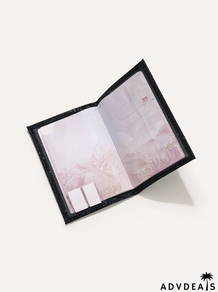 Floral Embossed Passport Case