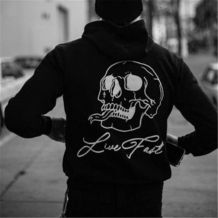 Designer dead skull print sweatshirt
