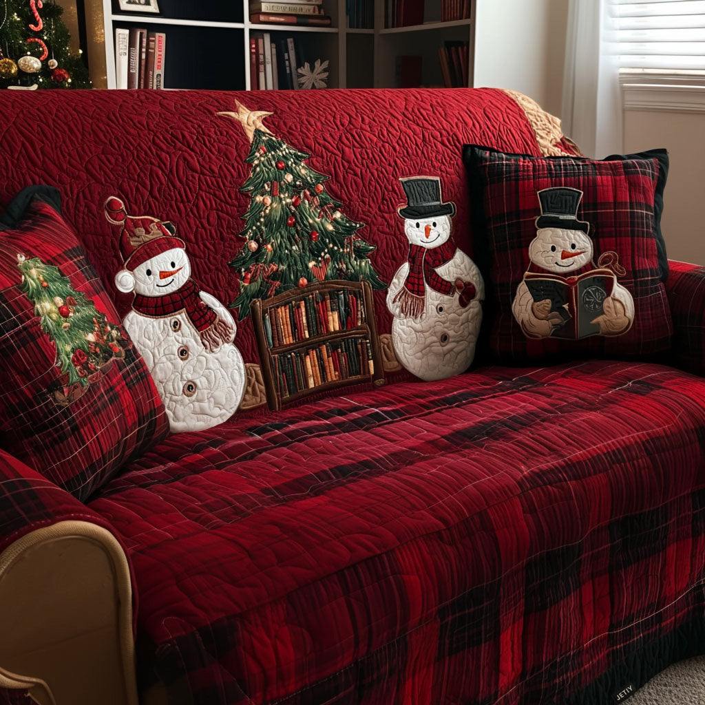 Cozy Frosty Nights Quilted Sofa Cover NCU0PT9885 everthome