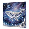 DIY Pearl Painting whale for Home Decor with Frame(30x30cm)