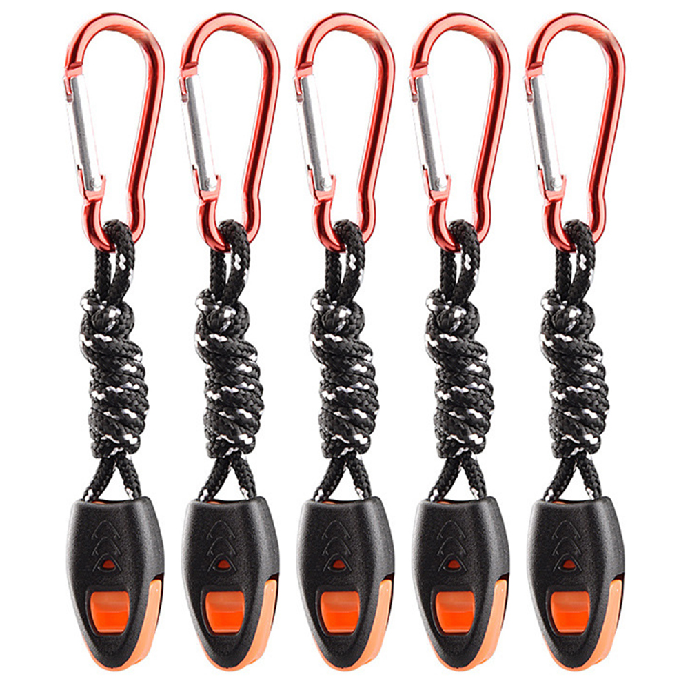 

Outdoor Camp Hunting Survival Emergency Loud Whistle with Carabiner (5pcs), 501 Original