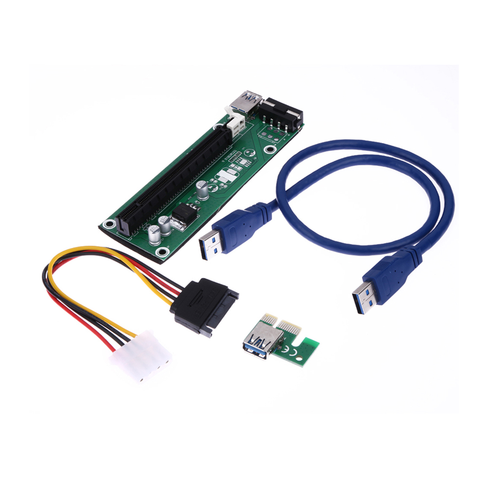 

PCI-E Graphics Card Riser USB3.0 Cable PCI-E 1X to 16X Extender for GPU BTC, 501 Original