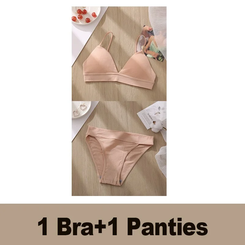 Bra Set Women's Underwear Push Up Bras Sexy Bralette Seamless Brassiere Gather Padded Female Wirefree Intimates Lingerie 2/3PCS