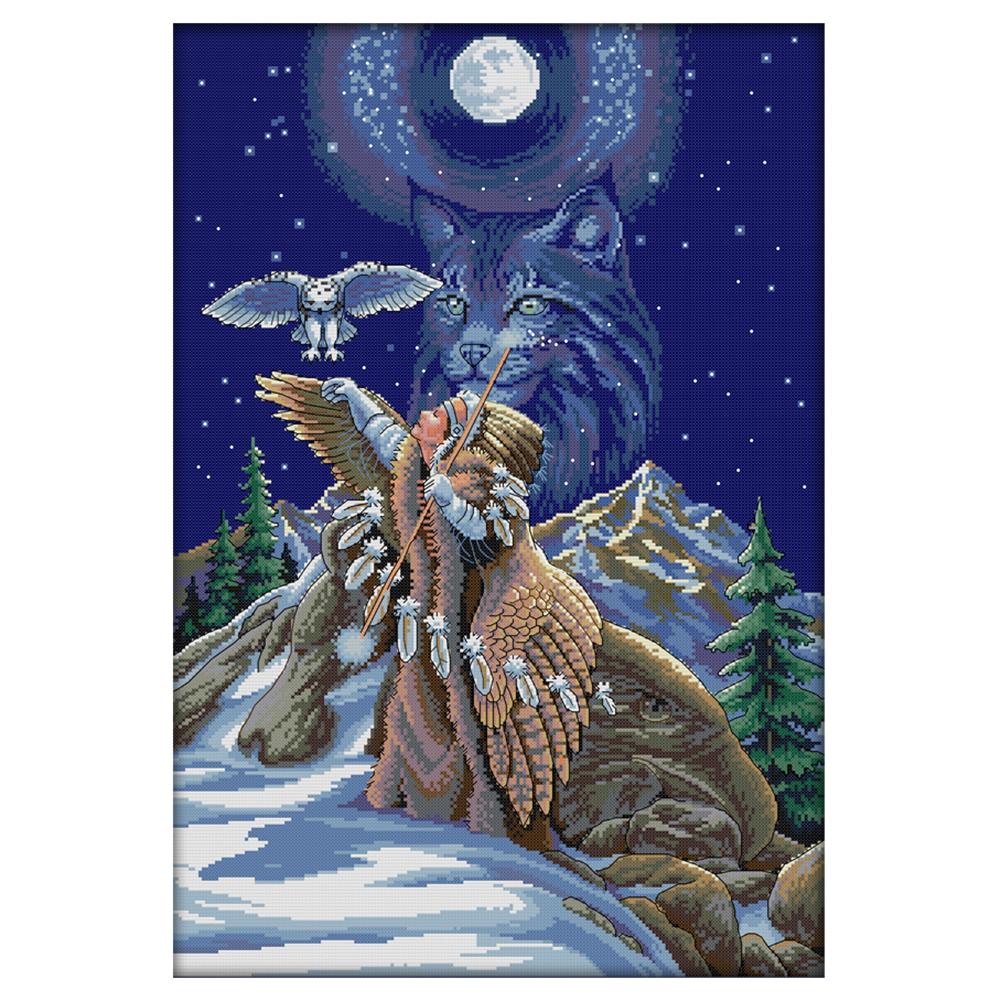 

Connection - 14CT Stamped Cross Stitch - 44*61CM, 501 Original