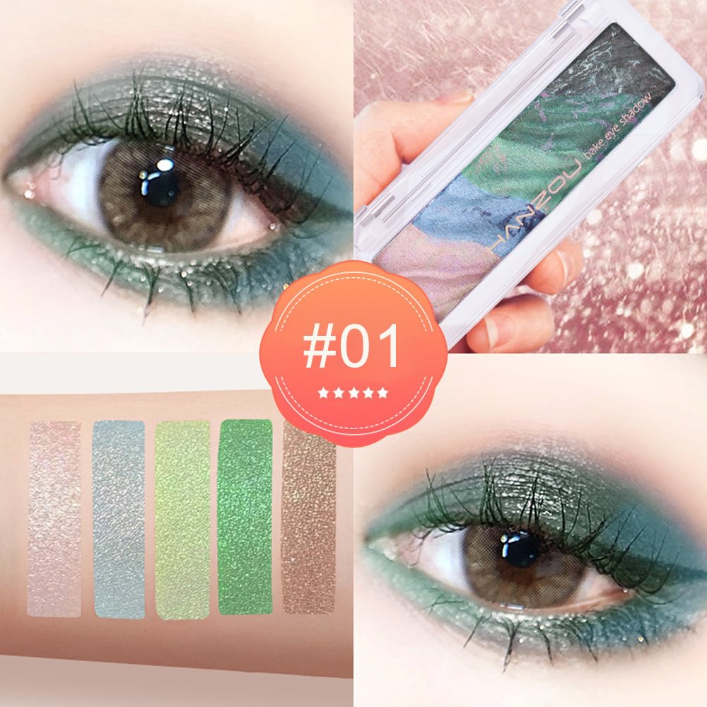 Shecustoms™ Colorful portable pearlescent earth color long-lasting natural eye shadow