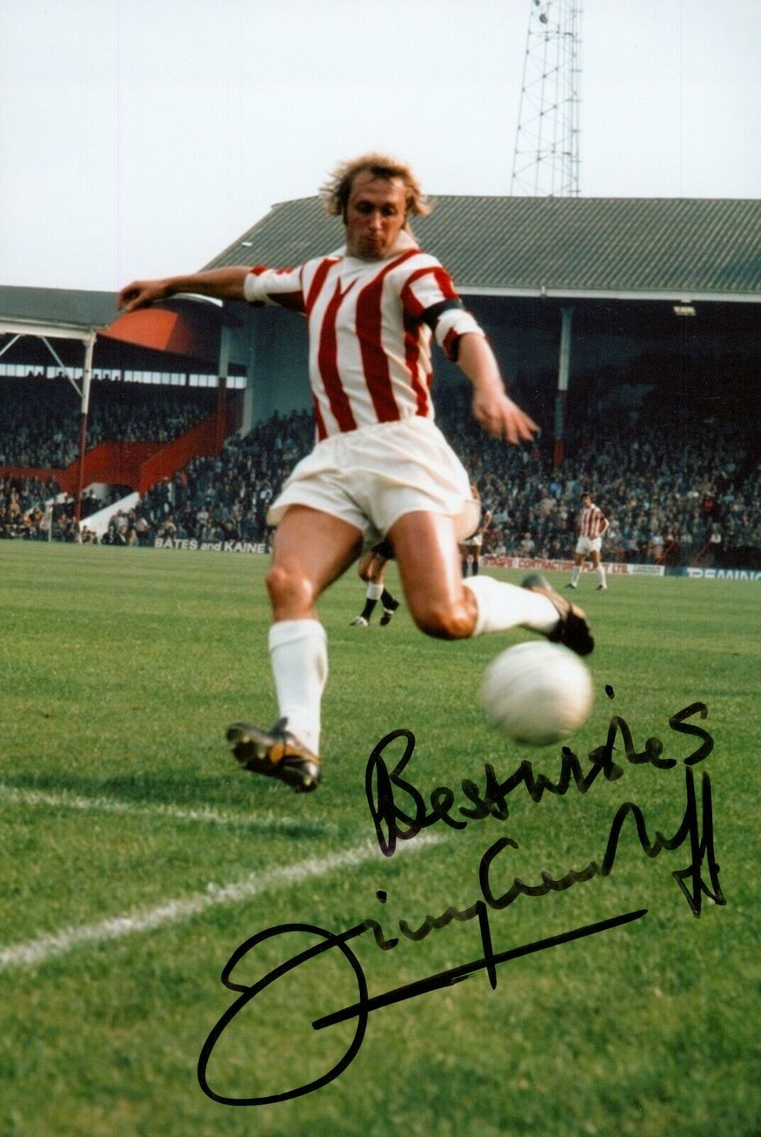 Jimmy Greenhoff Signed 6x4 Photo Poster painting Stoke City Manchester United Autograph + COA