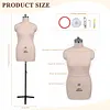 [US Local Warehouse] Dress Form Height Adjustable Sewing Mannequin Female with Stable Metal Base Mannequin Body Torso for Retail Boutique Store