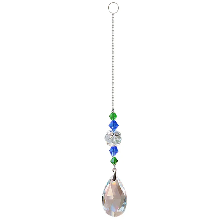 DIY Crystal Glass Clear Chandelier Pendant Faceted Prism Part Hanging Decor gbfke