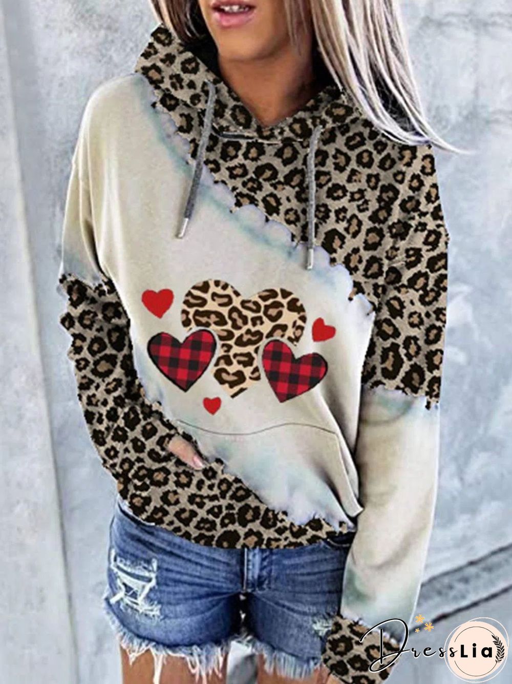 Fashion Printed Loose Hoodie