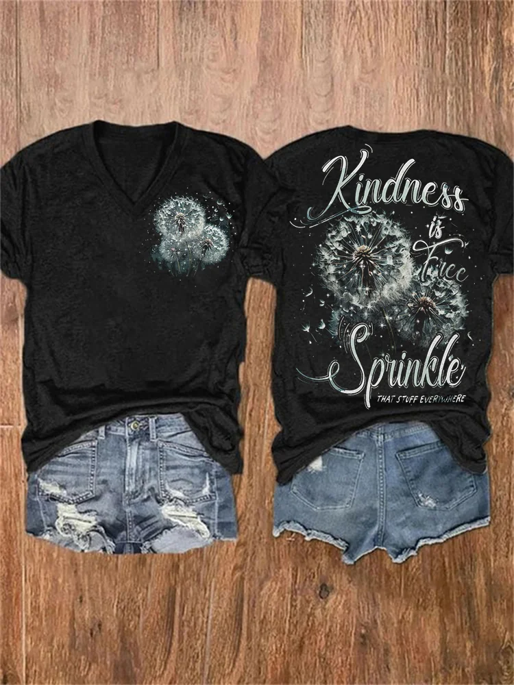 Comstylish Dandelion Kindness Is Free Sprinkle That Stuff Everywhere T Shirt