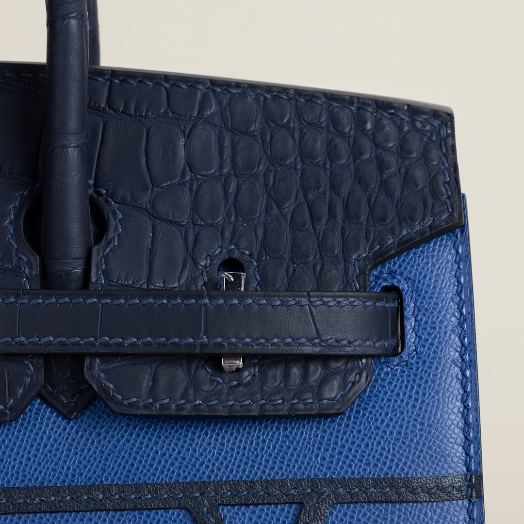 Birkin 20 Faubourg  Alligator/Epsom/Sombaero/Madame S4 Deep blue PHW