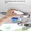 Da by Car Sun Visor Organier Truck SUV Sun Visor Storage Pocket PU Leather Pouch Holder with Multi-Pocket Double Zipper Net Pocket, for Cards Pens Sunglasses Document Newest 
