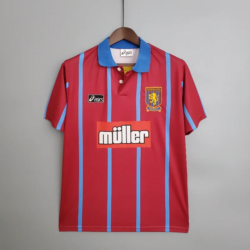 Retro 1993-95 Aston Villa Soccer Jersey Home