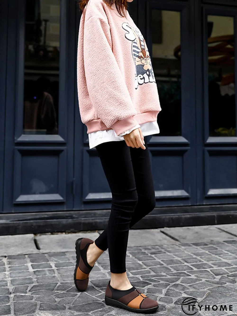 Breathable Color Contrast Stitching Walking Shoes | IFYHOME