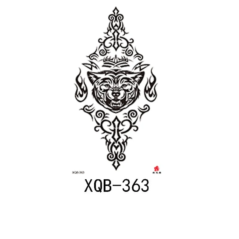 Small Full Arm Waterproof Tattoo Sticker Half Arm Arm Fierce Animal Arm Lasting European and American Tattoo Sticker