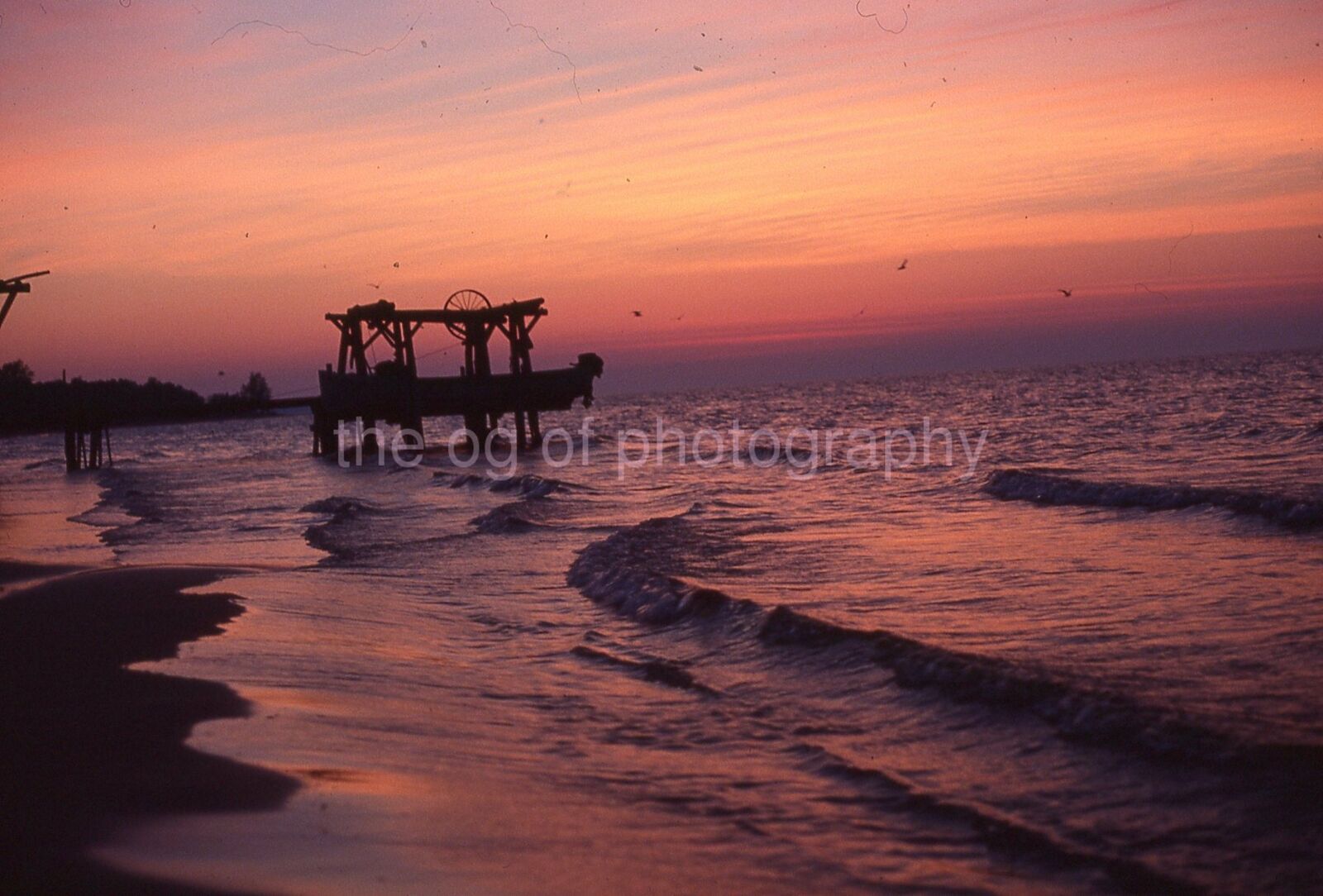 Beach Scene 35mm FOUND SLIDE Vintage COLOR Transparency ORIGINAL Photo Poster painting 21 T 67 E