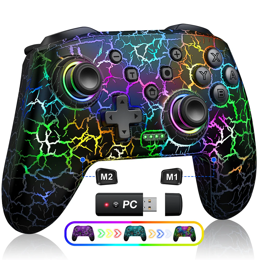 DinoFire Wireless Controller for Nintendo Switch/Switch Pro/Lite, Switch Remote Control for Nintendo Switch Controller