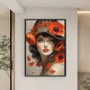 Poppy Woman-11CT Stamped Cross Stitch 40*60cm/15.75*23.62in(Big Size)