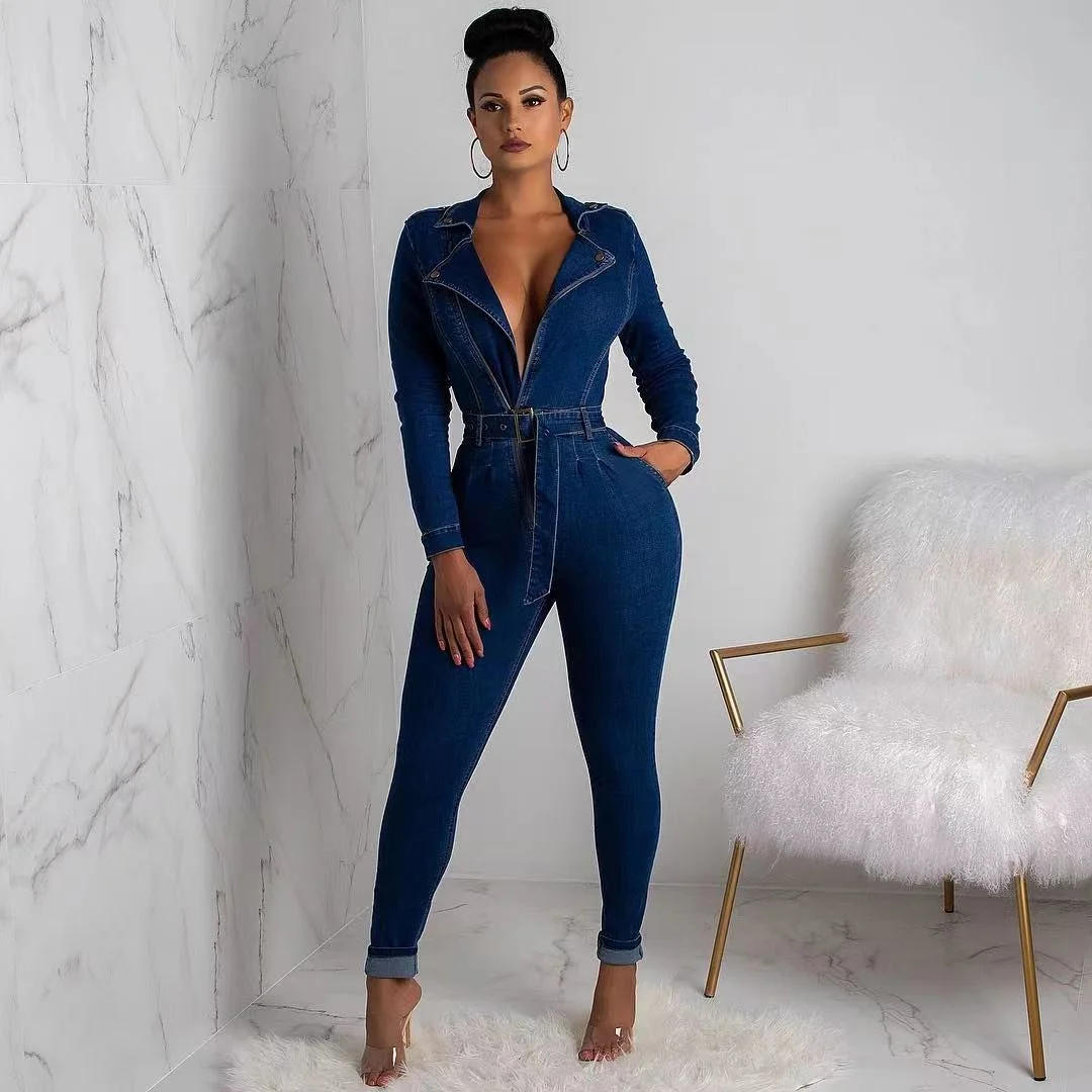 Women's Denim Sexy Slim Jumpsuit One Piece Jumpsuit Overall