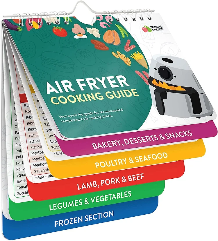 Air Fryer Cheat Sheet Magnets Cooking Guide Booklet | 168DEAL