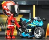 Alloy Motorcycle Rider Set Rider Transformation Robot Toy