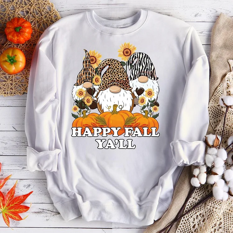Happy Fall Ya'll Women Casual Sweatshirt-0018919