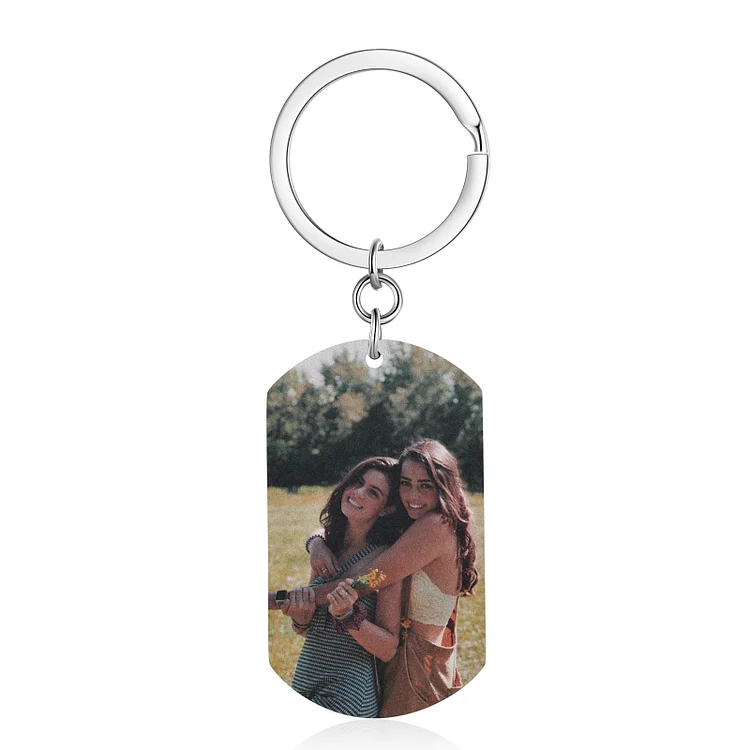 Personalised Keychain Engraved Photo Keychain Gifts For Father