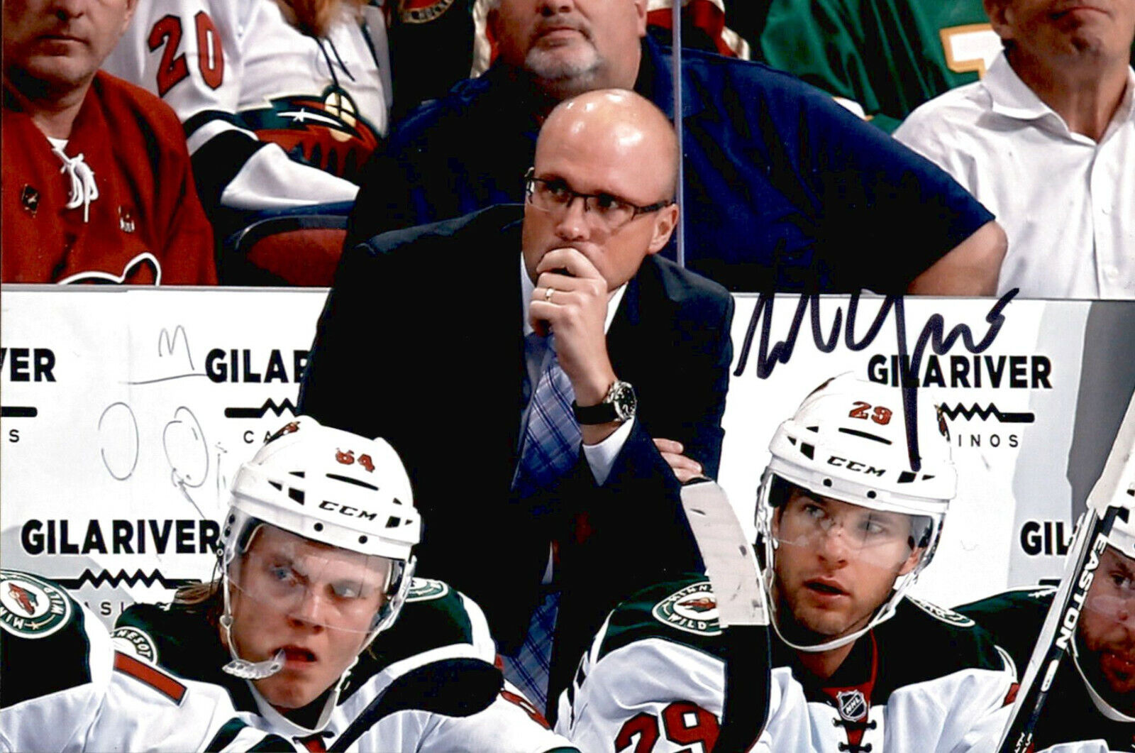 Mike Yeo SIGNED autographed 4x6 Photo Poster painting MINNESOTA WILD COACH