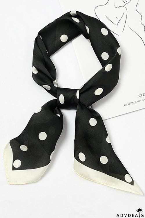 Dot Print Neck Scarf