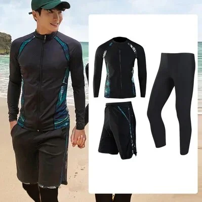 Rash Guard Couples 2025 New Korean Long Sleeve Multi Pieces Swimsuit Swimwear Bathing Suits Surfing Long Pant Sports Beachwear