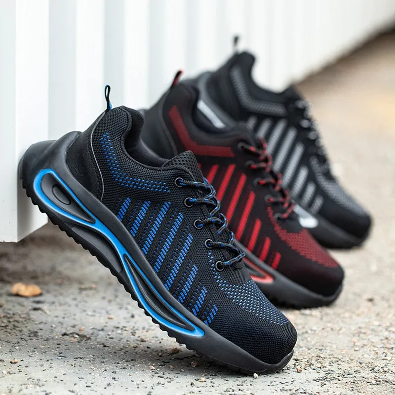 Lightweight Work Shoes For Men Safety Work Ankle Boots With Steel Toe Man Sneaker Anti-puncture Men's Safety Shoes Footwear 2022