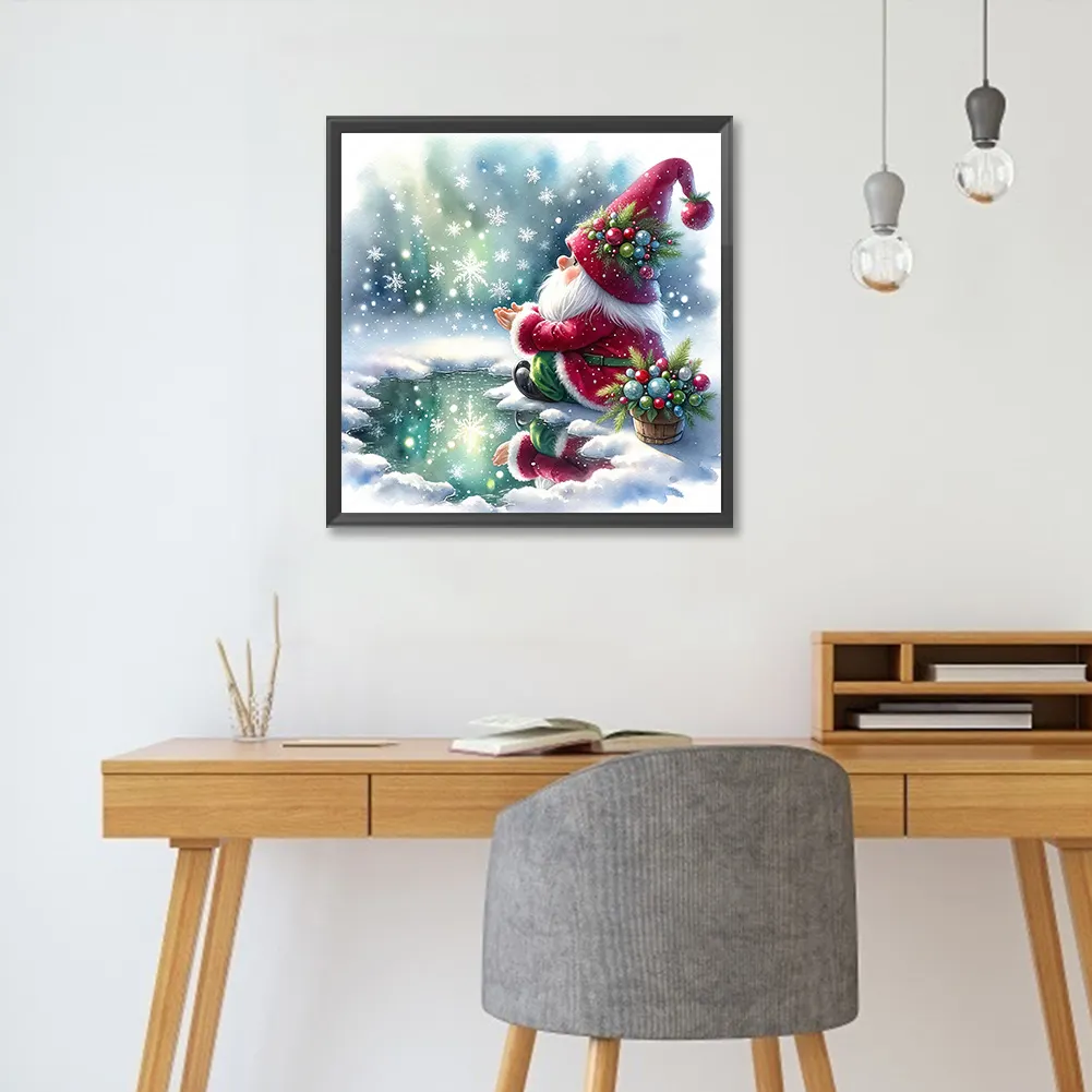 Diamond Painting - Full Round Drill - Christmas Gnome(Canvas|30*30cm)