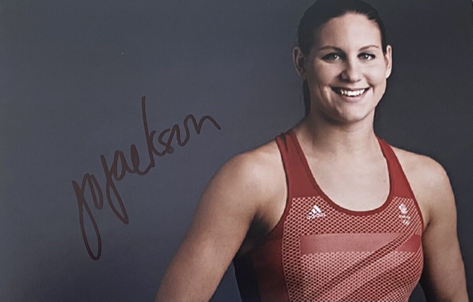 Jo Jackson Genuine Hand Signed 6X4 Photo Poster painting - Team GB - Olympics - Swimmer 2