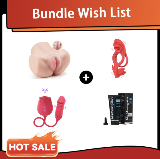 Big Plump Ass + Rose Toy + Cock Ring Set By Rose Toy