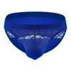 Men's Mid-Rise Sexy Ice Silk Mesh Briefs