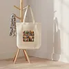 Book Shelf A Cross Stitch Canvas Bag Making Kits with Hoop Frame Printed Embroidered Canvas Bags for Adults Handicraft Sewing Materials DIY Tote Handbag Needlepoint Kits 12.5x14.4in tapestrymarket