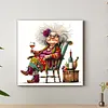 Framed Wine Time Grandma-Paint by Numbers Acrylic Painting 35*35CM With Color Box 5ML(24Colors)