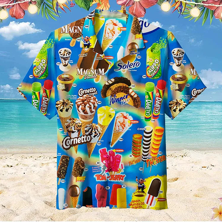 Cornetto  Ice Cream|Unisex Hawaiian Shirt