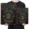 AC/DC - Panneaux en &eacute;tain m&eacute;tallique(20*30cm/30*40cm) - Musique