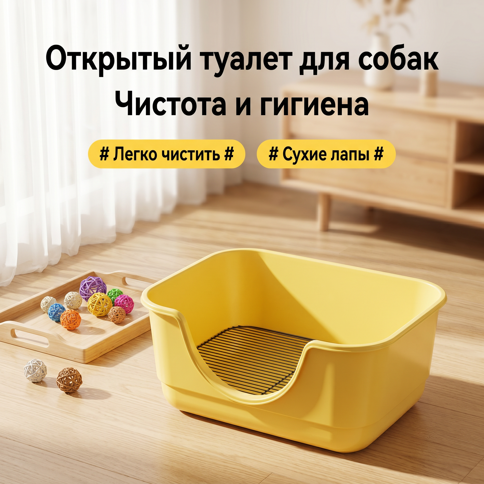 GOPET&reg; Туалет для собак в форме ванночки &mdash; защита от брызг, легко моется; для маленьких, средних и крупных собак (размер Extra-Large)